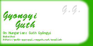 gyongyi guth business card